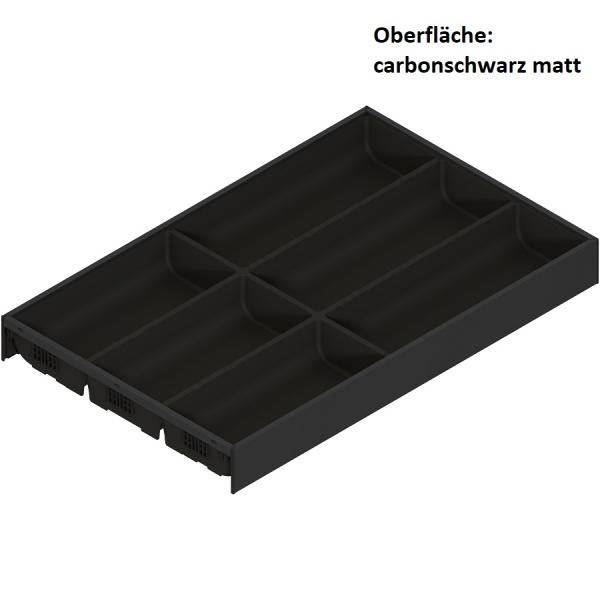 AMBIA-LINE Besteckeinsatz, für LEGRABOX / MERIVOBOX, Kunststoff / Stahl, 6 Besteckfächer, NL=500 mm, Breite=300 mm